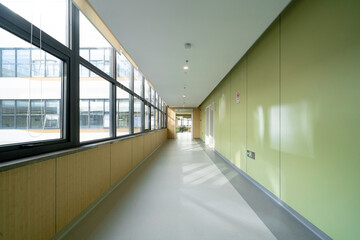 emtpy corridor in modern hospital