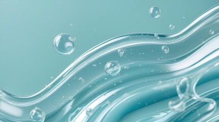 Abstract close-up of transparent cosmetic gel texture