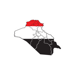 Simple black outline vector map border India, geographical shape isolated