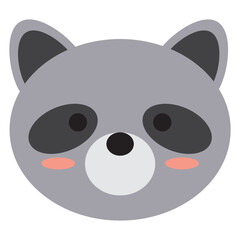 raccoon cute vector