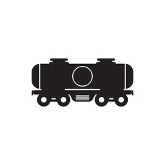 locomotive and wagon icon collection. train and railway freight cars. isolated vector images in simple style