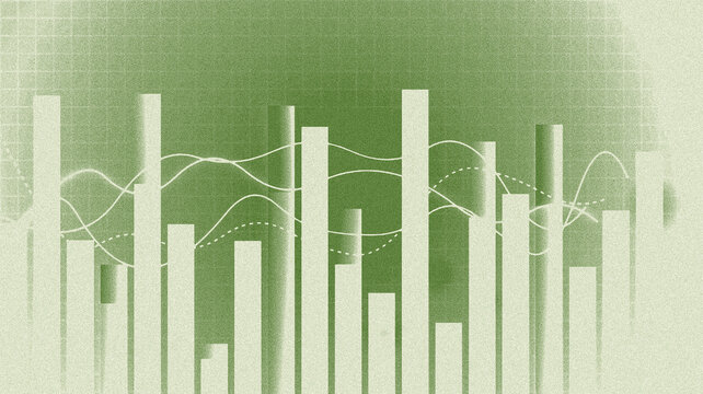Abstract bar graph with wavy lines a minimalist design suitable for data visualization and business presentations