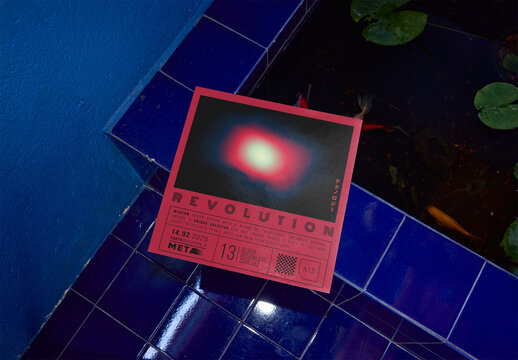 Mockup Of Customizable Lp Cover, Flash