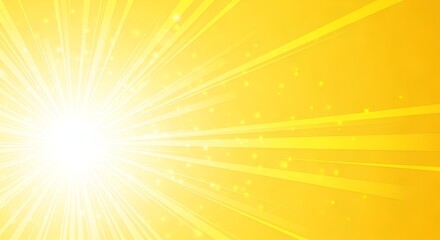 Radiant burst of light on a vibrant yellow background illustration graphic