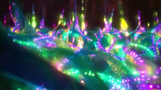 Close up of an A.I. neuron web