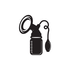 Isolated breast pump symbol icon,illustration template design