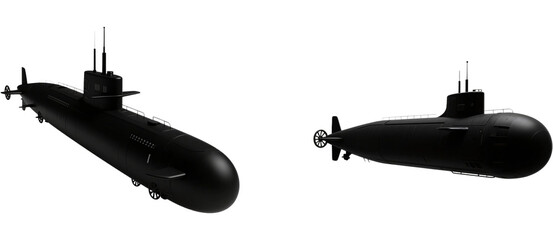 潜水艦　乗り物　シルエット　イラスト