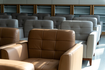 Obraz premium Sofa seats in the modern hospital lobby