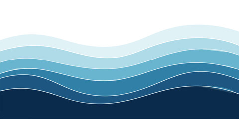 Abstract blue wave vector background layered paper cut style illustration perfect for website headers and presentations