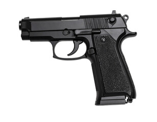Powerful handgun ready for action, a symbol of protection and strength, perfect for dynamic modern concepts.