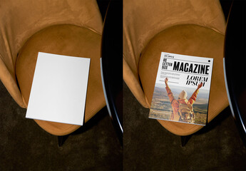 Mockup Of Customized Closed Us Letter Magazine, Flash