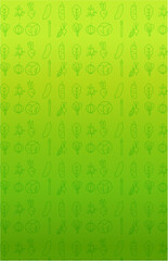 Green Innovation Pattern – Eco Science Icons on Gradient Background, Nature Meets Technology – Minimalist Green Science Motif Wallpaper, Sustainable Discovery – Seamless Eco-Tech Symbol De