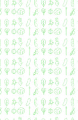 Green Innovation Pattern – Eco Science Icons on Gradient Background, Nature Meets Technology – Minimalist Green Science Motif Wallpaper, Sustainable Discovery – Seamless Eco-Tech Symbol De