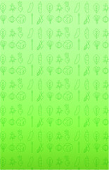 Green Innovation Pattern – Eco Science Icons on Gradient Background, Nature Meets Technology – Minimalist Green Science Motif Wallpaper, Sustainable Discovery – Seamless Eco-Tech Symbol De