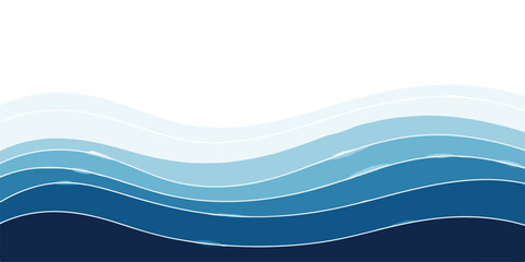 Abstract blue wave background layered vector illustration perfect for website headers and presentations