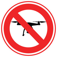 Drone Ban Vector Icon which can easily modify or edit