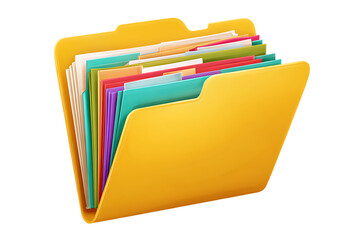 Organize your life with this vibrant, modern digital file folder brimming with colorful documents