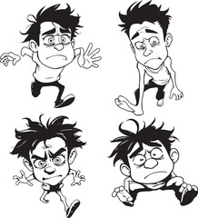 A cartoon of a man with his mouth open and a cartoon image of a man with 