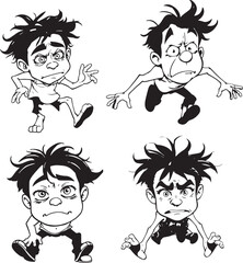 A cartoon of a man with his mouth open and a cartoon image of a man with 