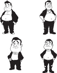 A cartoon of a man with his mouth open and a cartoon image of a man with 