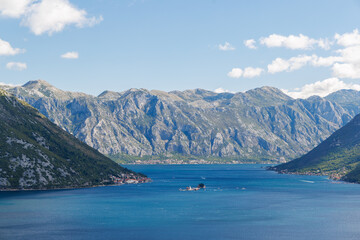 Obraz premium Landscape of the Bay of Kotor in Montenegro