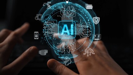 Global AI artificial intelligence transforms AI technology worldwide. Global artificial intelligence connects data, drives AI automation, and artificial intelligence empowers AI innovation. Marrow