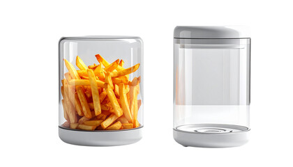 Digital See-Through Air Fryer Concept — isolated on transparent background