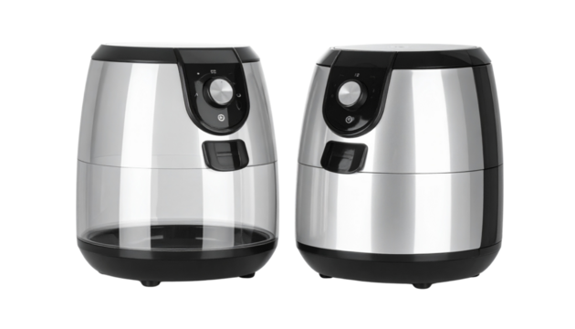  Transparent Glass Digital Air Fryer — isolated on transparent background