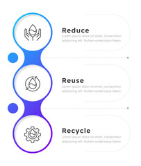 Water sources management infographic blue gradient vertical circles. Wastewater treatment technology. Editable thin line icons diagram process with 3 steps. Montserrat-SemiBold, Regular fonts used