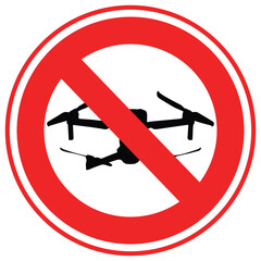 UAV Ban Vector Icon which can easily modify or edit