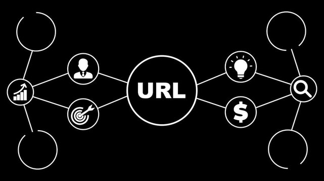 Digital Network Connection URL Global Technology Concept with Icons