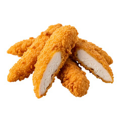 Crispy fried chicken tenders, delicious and tempting