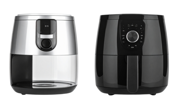  Minimal See-Through Compact Air Fryer — isolated on transparent background