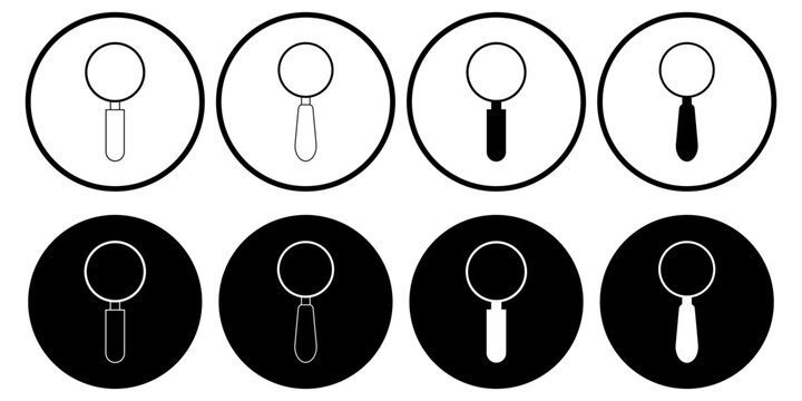 Magnifying Glass Search Icons &mdash; Minimal, Sleek, and Professional Design Pack