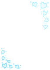 Blue Heart Hand Drawn Paint Splatter Vertical Frame