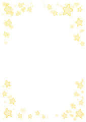 Yellow Star Paint Splatter Vertical Frame
