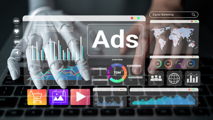 Artificial intelligence enhances digital marketing analysis and advertising dashboard to improve...