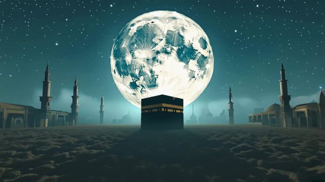 Kaaba Under Full Moon | Hyper-Realistic Night Scene of Mecca&rsquo;s Sacred Landmark

Ethereal Mecca Moonlight | Serene Digital Painting of the Kaaba at Night
