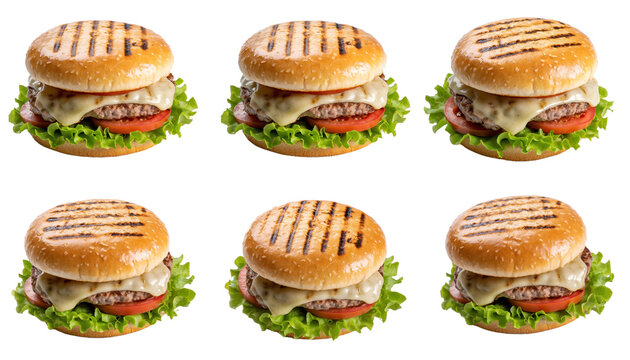 Hamburger photo gallery collection of six high quality images showcasing delicious hamburgers perfect for food enthusiasts