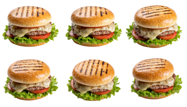 Hamburger photo gallery collection of six high quality images showcasing delicious hamburgers perfect for food enthusiasts
