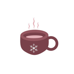 Minimalist winter and Christmas vector collection featuring cozy seasonal elements like holly leaves, snowflakes, mittens, mountains, and reindeer in a soft color palette.