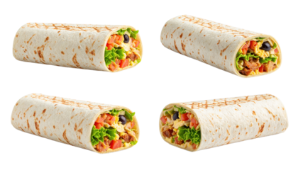 Burr assortment four varieties diverse toppings selection of four delicious burrs each featuring unique and savory toppings for diverse tastes