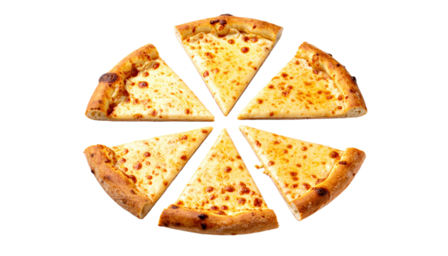 Pizza slices ready to eat freshly baked pizza expertly sliced into quarters delicious meal for sharing or individual portions