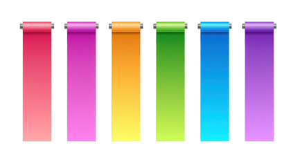 Colorful paper rolls illustration illustration featuring various colorful paper rolls perfect for creative design projects