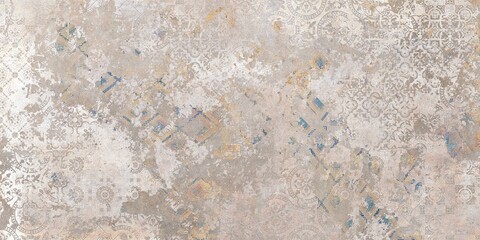 Vintage Distressed Patterned Wallpaper Texture With Ornate Details For Background Designs Retro Decor In Homes