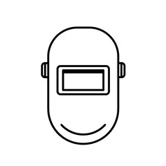 Obraz premium Simple Outline of a Protective Welding Helmet