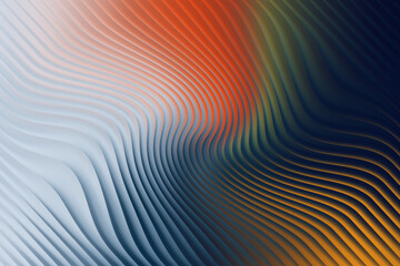 Fototapeta premium Abstract background with curved lines in cool colors of blue and orange