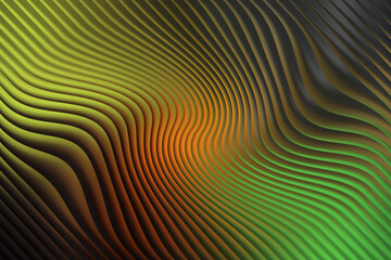 Abstract background with curved lines in yellow, orange, and green colors
