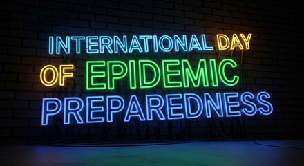 International Day of Epidemic Preparedness Icon - Shield and Globe Protecting from Virus