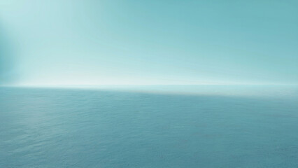 Abstract Horizon of Blue Water and Sky with Soft Light Gradient Blank Background